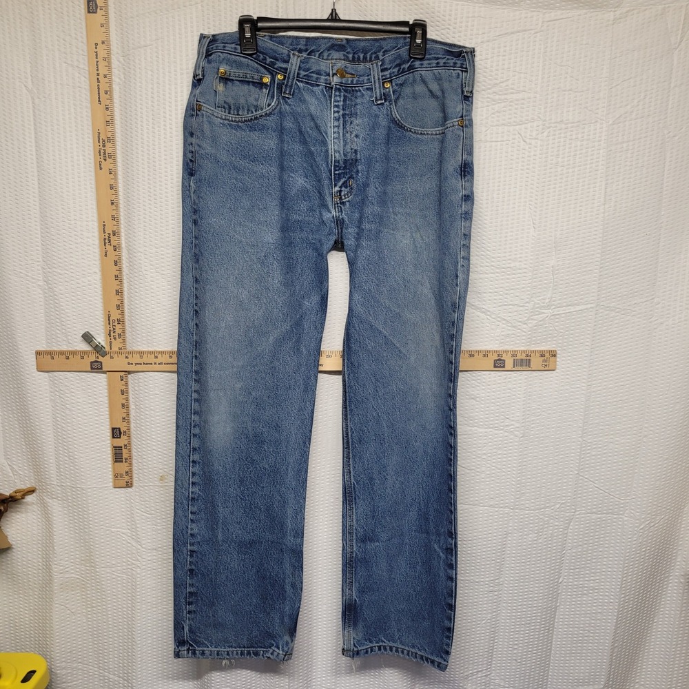 Carhartt B480-DVB Mens Traditional Fit Straight Leg Blue Denim Jeans 36x30
